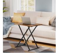 HOOBRO Tables d’Appoint, Très Grand Bouts de Canapé, Hauteur réglable, Tables Pliables Tables-Plateaux de Télévision