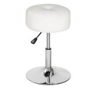 HOOBRO Tabouret de Bar Pivotant avec Hauteur Réglable, Tabouret Cuisine et Péninsule, Blanc