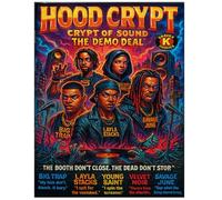 Hood Crypt : Crypt Of Sound The Demo Deal Issue 1: "A Horror Comic of Cursed Beats, Haunted Streets, and the Afterlife Rap Battle"