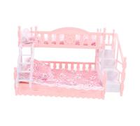 HOODANCOS 1 Ensemble Lit Superposé Miniatures Draps et Oreillers Décor Créatif pour Chambre de Poupée et Détaillé Compatible avec Autres Accessoires de Maison de Poupées