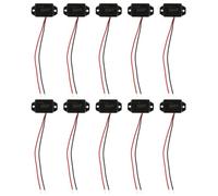 HOODANCOS 10 Pièces Buzzer Électronique Noir 6v DC Compatible Basse Tension avec Sortie Sonore Puissante, Design Compact en Plastique et Alliage, pour Systèmes D'alerte d'urgence Automobile