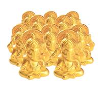 HOODANCOS 10 Pièces Figurines Éléphant Doré Ganesh en Résine, Décoration Intérieure Élégante et Symbolique pour Diwali ou Tableau de Bord de Voiture