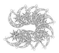 HOODANCOS 10 pièces Lot de Breloques Pendentifs Lune et Soleil Alliage Charms Uniques pour Création de Bijoux et Colliers Design Vintage Élégant pour DIY et Accessoires Mode