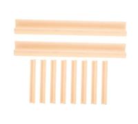 HOODANCOS 10 pièces Support Bois pour Dominos Plateau et Racks Bois pour Organiser Tuiles de Jeu Élégante pour Jeux de Dominos et Activités Créatives