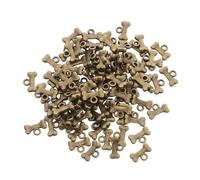HOODANCOS 100 Pièces Dog Bone Charms Alliage Antique Breloques Os Résistantes pour Bracelet DIY Collier et Accessoires de Bricolage pour Amoureux des Animaux