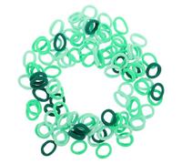 HOODANCOS 100 Pièces Élastiques Cheveux Verts pour Filles Bandeaux sans Couture Doux et Extensibles pour Garçon Fille Attaches Cheveux Polyvalentes pour Garçon et Tout Âge Usage