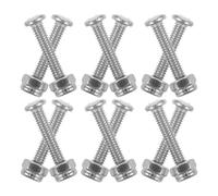 HOODANCOS 12 Ensembles Foosball Table Screws Hardware Kit Metal Fasteners for Tabletop Football Repair Sturdy Bolts and Nuts Replacement for Game Table Maintenance