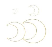 HOODANCOS 12 pièces Cercles Métal Doré Forme Lune pour Attrape-rêves DIY Anneaux Fer Résistants et Lisses Accessoires Artisanat Créatif Différentes pour Décoration Mandala et Guirlandes