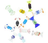 HOODANCOS 12 Pièces de Sculptures Artisanales de Bonbons en Verre Coloré Décorations en Bonbons en Cristal Abstraits Style Ancien pour Décoration Intérieure