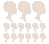 HOODANCOS 12 pièces Découpes Bois Visage Femme Africaine Plaques Bois DIY Peinture Artisanat Décorations Murales Silhouettes Faciles à Peindre