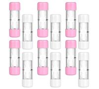 HOODANCOS 12 Pièces Étui Rigide Étanche pour Lentilles Rgp Lot de 12 Porte-Joint, Compartiments Profonds pour Lentilles Perméables aux Gaz, Étui de Voyage Compact et Protection Optimale