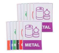 HOODANCOS 18 Feuilles Autocollant de Recyclage Rectangulaire