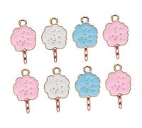 HOODANCOS 18pièces Pendentifs Alliage De Forme De Cotton Candy Charms Adorables Pour Création De Bijoux Accessoires Créatifs Et Mignons Pour Artisanat