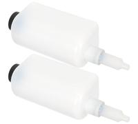 HOODANCOS 2 ensembles Lot Distributeurs Savon Mural avec Pompe Kit Rechange Flacon Vide pour Shampooing Résistant Aux Chocs Installation Facile Compatible