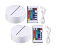 HOODANCOS 2 Ensembles Socle de Lampe de Nuit 3d Dc Base Décorative LED