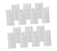 HOODANCOS 2 Ensembles Souverain de graphique de croissance pochoir règle réutilisable pochoir de hauteur toise pour enfants décoration murale en hauteur Plastique blanche