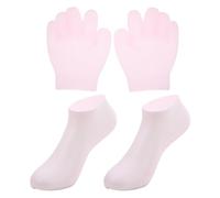 HOODANCOS 2 et Chaussettes Hydratants Gel pour Soin des Mains Réparation et Hydratation Nocturne Couleur Rose