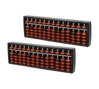 HOODANCOS 2 Pièces Abacus de Calcul en Plastique à 13 Colonnes Perles Colorées Contrastées, Système de Couleurs, Supporte la Pratique des Mathématiques pour Garçon et Filles en Clubs