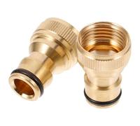 HOODANCOS 2 pièces Adaptateur Tuyau Jardin Pouce Connecteur Fileté Femelle Cuivre Antirouille pour Raccord Rapide Robinet et Tuyau Flexible