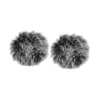 HOODANCOS 2 pièces Bonnette Microphone Fourrure Anti-vent Housse de Protection pour Micro Cravate et Enregistreur de Bruit Lot de Couvertures Wind Screen