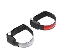 HOODANCOS 2 pièces Brassard LED Lumineux Ajustable pour Sport Signal de Sécurité pour Course et Randonnée Nocturne Bande Réfléchissante Nylon pour Poignet Bras et Cheville Lot