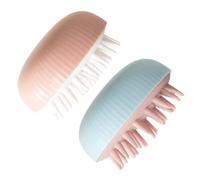 HOODANCOS 2 pièces Brosse Chevelu Silicone Massageur Shampooing Anti-pellicules Relaxation Stimulation Croissance Cheveux