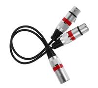 HOODANCOS 2 Pièces Câble Xlr Séparateur Audio Mâle vers Double Femelle Adaptateur Casque Ordinateur Transmission Sans Bruit pour Configuration Compacte