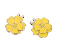 HOODANCOS 2 Pièces Clip de Chapeau Léger et Confortable de Golf en Alliage de Zinc Jaune Marqueur Balle de Fleur de Cerisier pour Sports de Plein Air et Événements de Golf