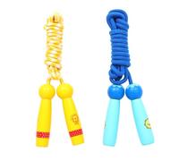 HOODANCOS 2 pièces Corde à Sauter Bois pour Garçon Fille Poignée Antidérapante Corde de Saut pour Fitness Extérieur et Exercice de Résistance