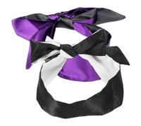 HOODANCOS 2 pièces de Sommeil Satin Cache-yeux Léger et Bandeau Pratique pour Voyage Sieste et Confortable et Lot Noir Noir Blanc