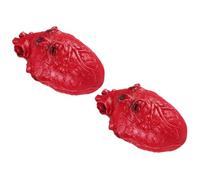 HOODANCOS 2 Pièces Décoration Cœur Factice Halloween Vinyle Accessoire pour Maison Hantée Ambiance Horreur Fête et Scène Crime Ornement Organes Humains Réaliste
