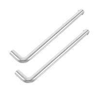 HOODANCOS 2 Pièces Goupille de Sélection de Poids en L 10mm | Alliage D'aluminium et Acier, Insertion Rapide, Verrouillage Sûr, Alignement Précis, Argenté