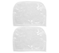 HOODANCOS 2 Pièces Housse de Chaise de Coiffure en PVC Lisse et Clair, Forme Arrondie et Incurvée, Antidérapante et Résistante la Déformation, pour Salon et Barber Shop