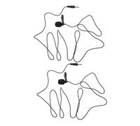 HOODANCOS 2 pièces Microphone Cravate Noir pour Smartphone et PC Micro Denoise Amplificateur pour Live Streaming Interviews et Enregistrements