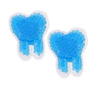 HOODANCOS 2 pièces Pack de Compresses Froides Réutilisables Forme de Dent Gel Froid et Chaud pour Soins Dents Sagesse Maintien Thermique Prolongé et Soulagement Buccale