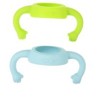 HOODANCOS 2 Pièces Poignée de Biberon Silicone Ergonomique pour Garçon Fille Double Poignée Stable Facile à Installer pour Garçon et Fille Apprentissage Autonome Prise Main