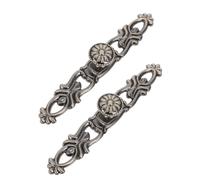 HOODANCOS 2 Pièces Poignée de Porte Sculptée Européenne Vintage en Alliage de Zinc, Finition Bronze Antique, Ergonomique, Installation Facile, Adaptée pour Cabinet et Tiroir en Salon ou