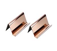HOODANCOS 2 pièces Porte Cartes Visite Acier Inoxydable Organiseur Business Portable Finition Rose Doré Élégant et Pratique pour Cartes Professionnelles