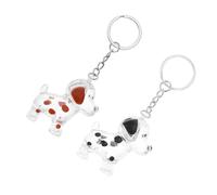 HOODANCOS 2 Pièces Porte-clés Chien Mémorial Transparent Boîte Compacte de Collection de Poils de Chiot Accessoire Pratique pour Souvenirs Animaux Porte-clés Portable pour Usage Quotidien et