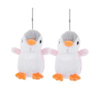 HOODANCOS 2 Pièces Porte Clés Pinguin Peluche Pendentif Décoratif Miniature Accessoire Mignon pour Sacs et Bagages pour Noël