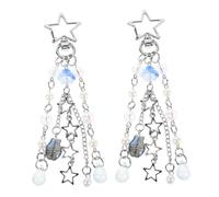 HOODANCOS 2 pièces Porte-clés Poisson Mignon avec Perles et Pompon Breloque Sac à Main et Téléphone Style Océan Frais Lot de Accessoires Mode Polyvalents pour Toutes Occasions