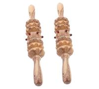 HOODANCOS 2 pièces Roller de Massage Bois Multifonctionnel pour Muscles et Fascias Outil de Fitness pour Hanches Jambes Dos et Abdomen Massage et Confortable