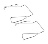 HOODANCOS 2 Pièces Système Microphone sans Fil Clip Ceinture en Métal Argenté, Compatibilité, pour Émetteur-récepteur Iem, Présentateurs et Artistes de Scène, Spectacles et Tournages