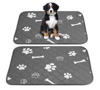 HOODANCOS 2 pièces Tapis Éducateur Chien Lavable Réutilisable Antidérapant Confortable pour Chiots Intérieur Maison