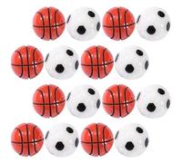 HOODANCOS 20 pièces Lot de Mini Ballons de Football et Basket-Ball Décoratifs Modèle Réaliste pour Décoration DIY de Paysage Intérieur Accessoires Légers et Durables pour Maison et Bureau