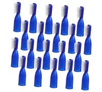 HOODANCOS 20 pièces Lot de Mini Brosses à Dents Demi-doigts Bleues pour Prison Usage Unique Sécurité Renforcée Ergonomique et Portable pour Détenus et Centres de Réhabilitation