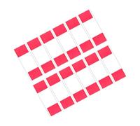 HOODANCOS 24 pièces Drapeaux de Marquage PVC Rouge avec Piquets Acier Inoxydable Visibles pour Arpentage Aménagement Paysager Services Souterrains et Délimitation Zones Industrielles