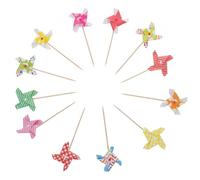 HOODANCOS 24 pièces Garnitures Cupcake Moulin à Vent Décorations Gâteaux Amusantes Inserts Robustes pour Fête et Anniversaires