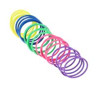 HOODANCOS 24 pièces Jeu de Lancer Anneaux Plastiques pour Garçon Fille Interactif Extérieur Anneaux Colorés Solides Développement Coordination Main-œil et Esprit Équipe
