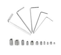 HOODANCOS 240 pièces Kit de Vis sans Tête Inox avec Clés Allen de Vis à Six Pans Creux pour Poignées Robinets et Réparations Domestiques Coffret de Rangement Pratique
